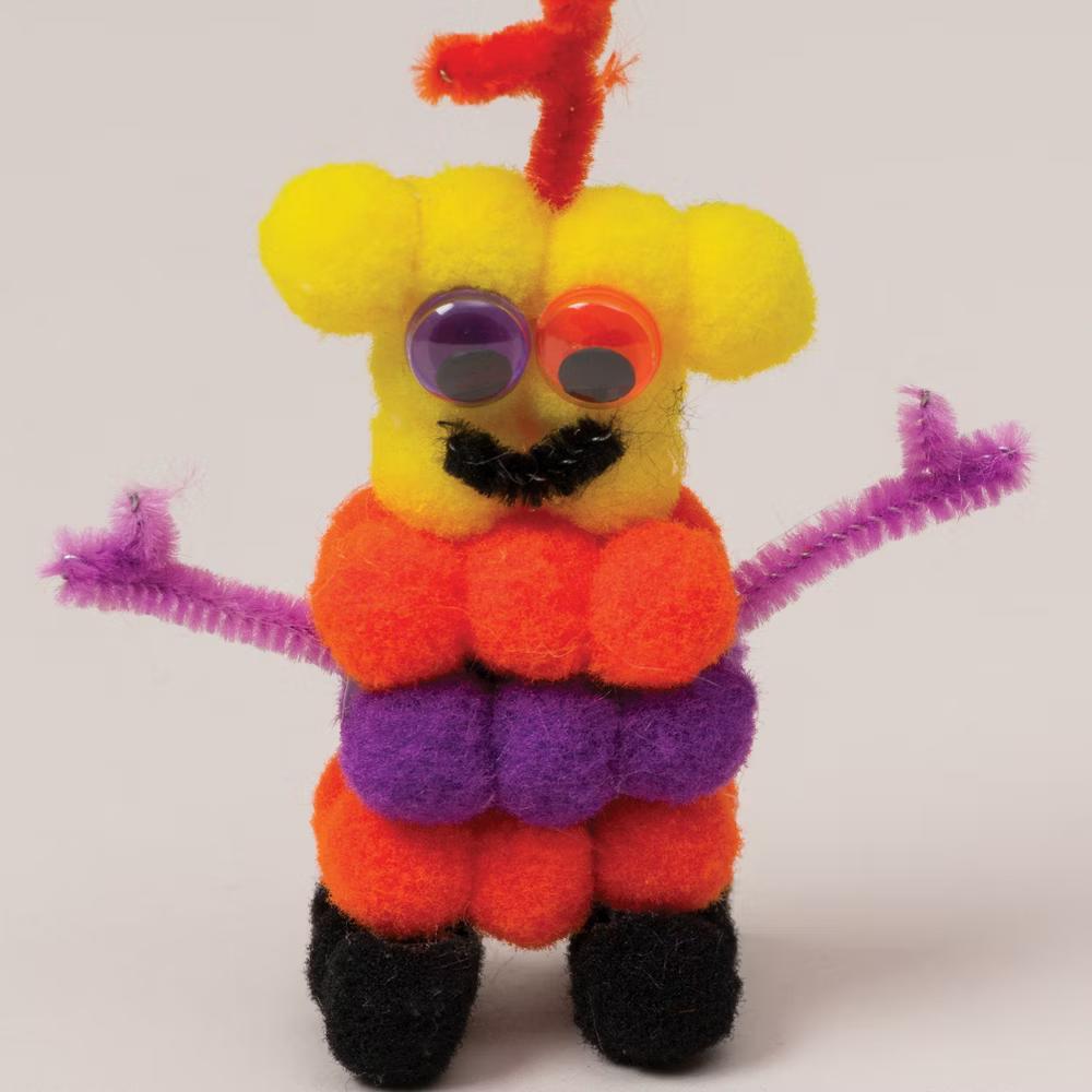 Pom Pons, Bright Hues, Assorted Sizes, 100 Pieces - Image 5