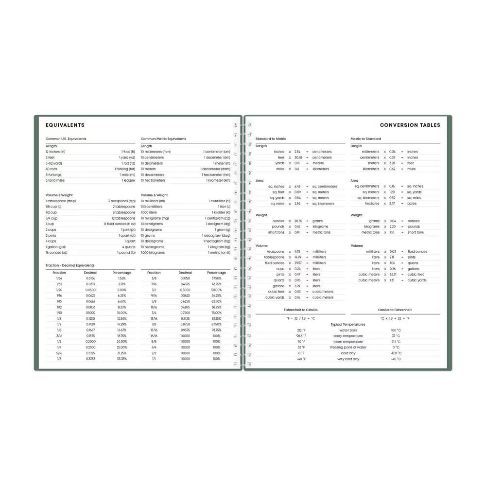 Blue Sky 8"x10" Student Planner AY 2026-2027 Weekly/Monthly Spiral Non-Tabbed Fern Green - Image 4