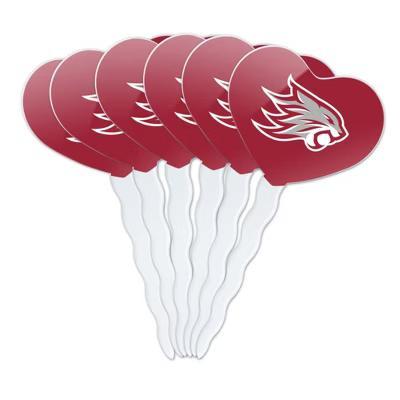 California State University Chico Primary Logo Heart Love Cupcake Picks Toppers Decoration Set of 6 - Image 2