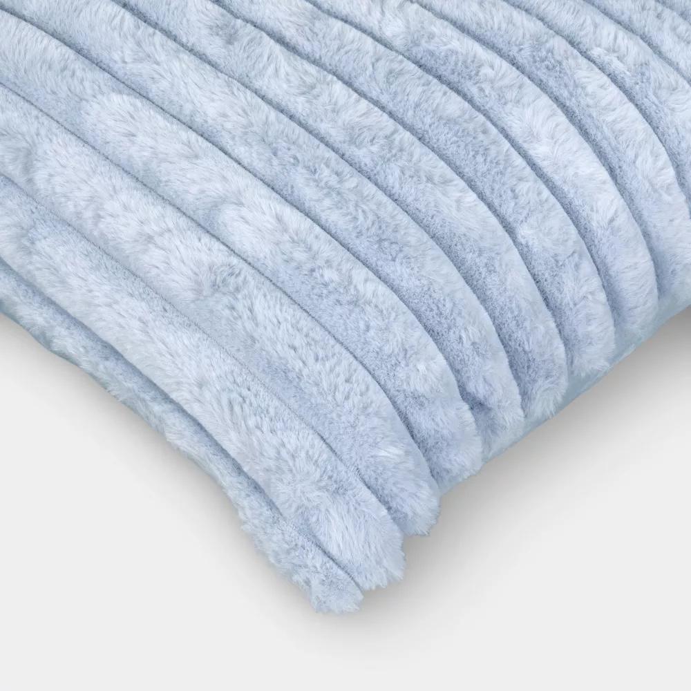 2pk Ribbed Faux Fur Toss Pillows - Image 4