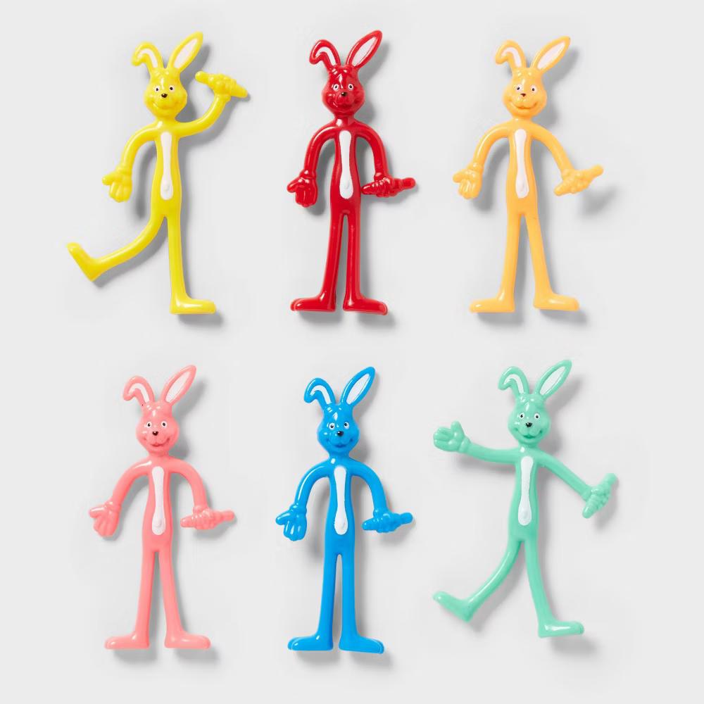 6ct Party Favor Bendy Animals - Multicolor Kids Toys for All Occasions Ages 4