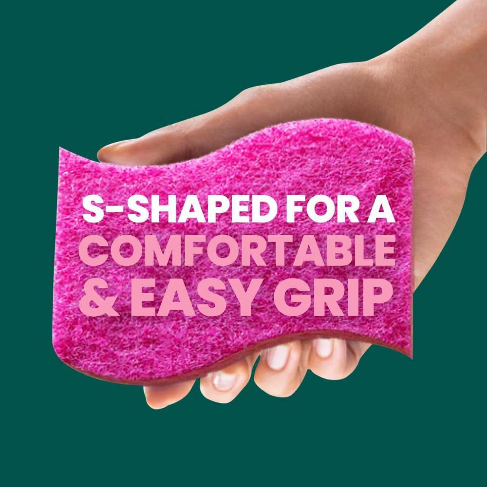 Delicate Clean Non-Scratch Scrub Sponges - 3ct: Multi-Surface, Reusable Cellulose Cleaning Tools - Image 5