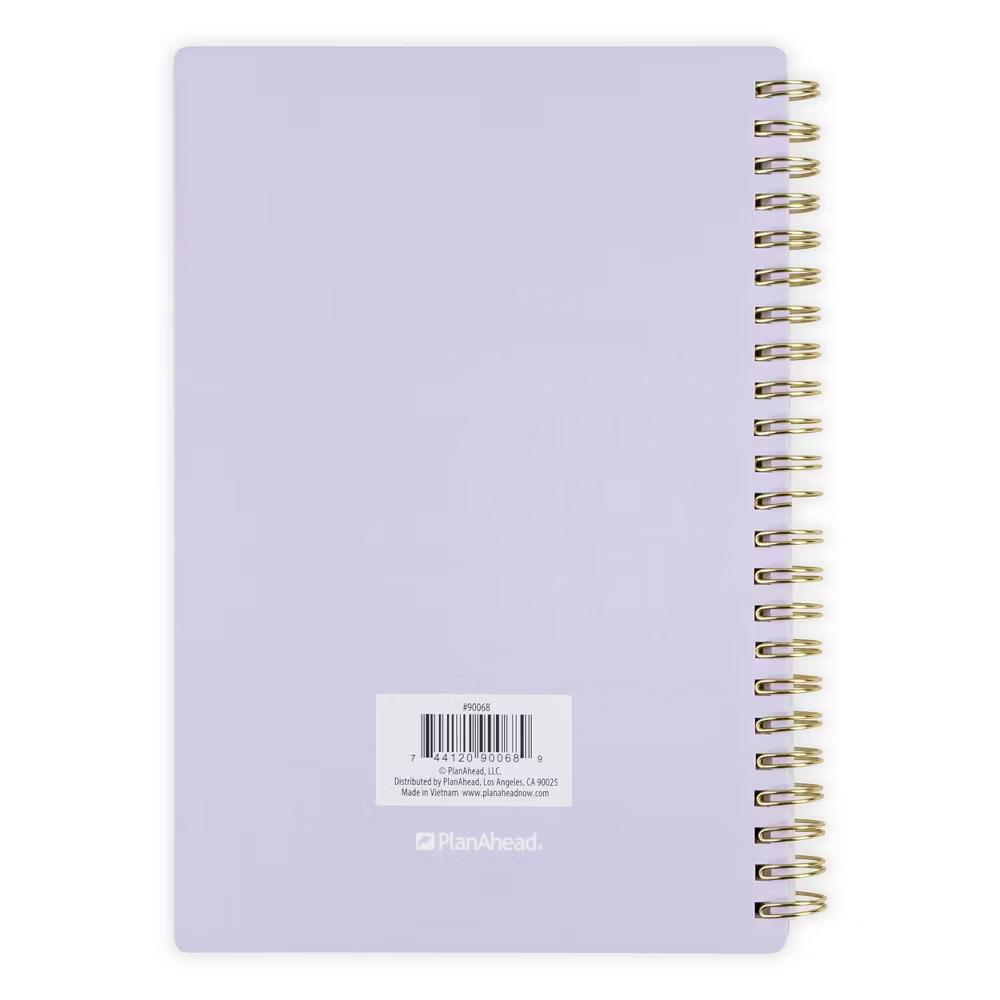 PlanAhead 5.5"x8" April 2026 - June 2027 Monthly/Weekly Planner Purple with Gold Foil Touches - Image 7