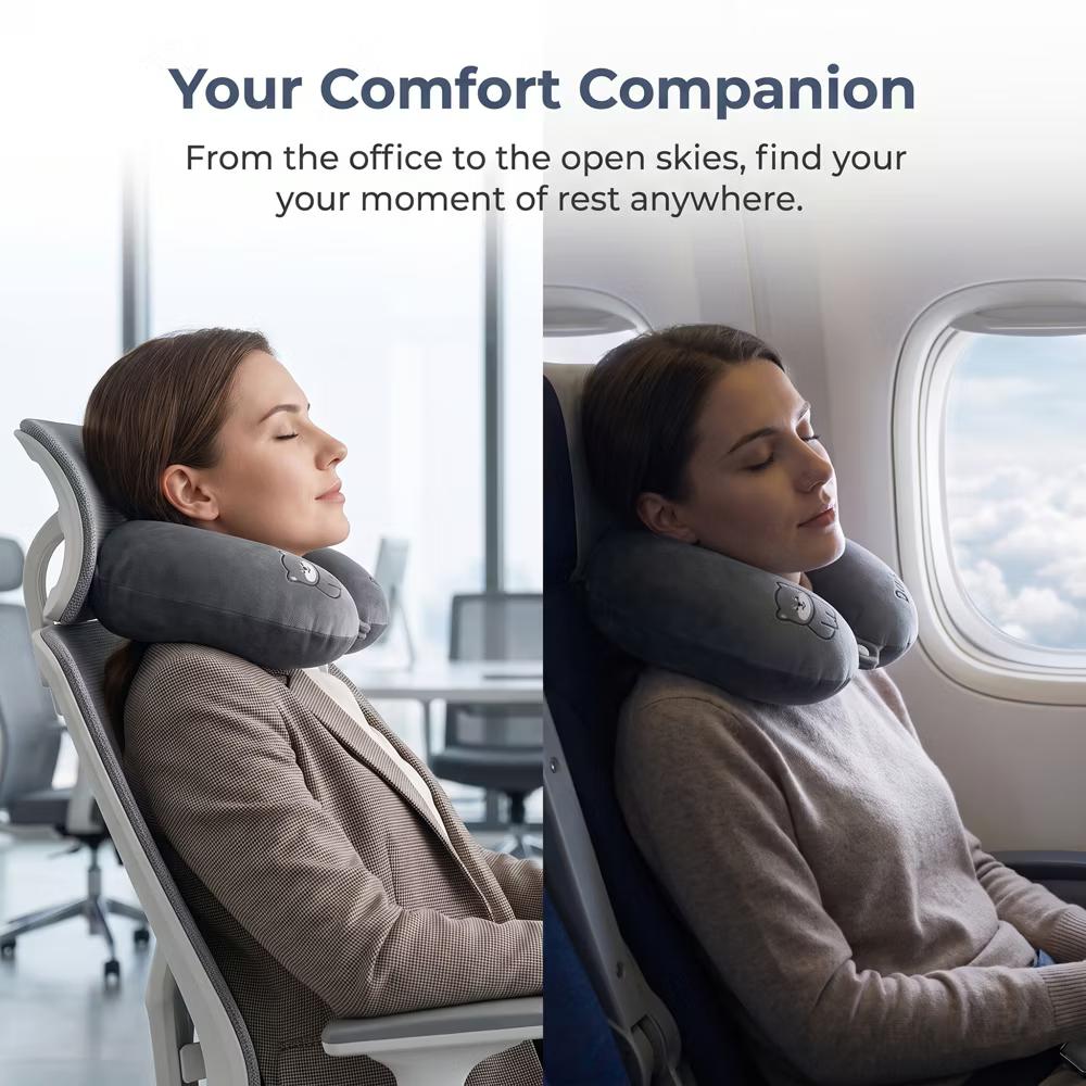Cut Animal Pattern Memory Foam U-Shape Travel Lightweight Travel Neck Pillows 13x11in 1 Pc - Image 5