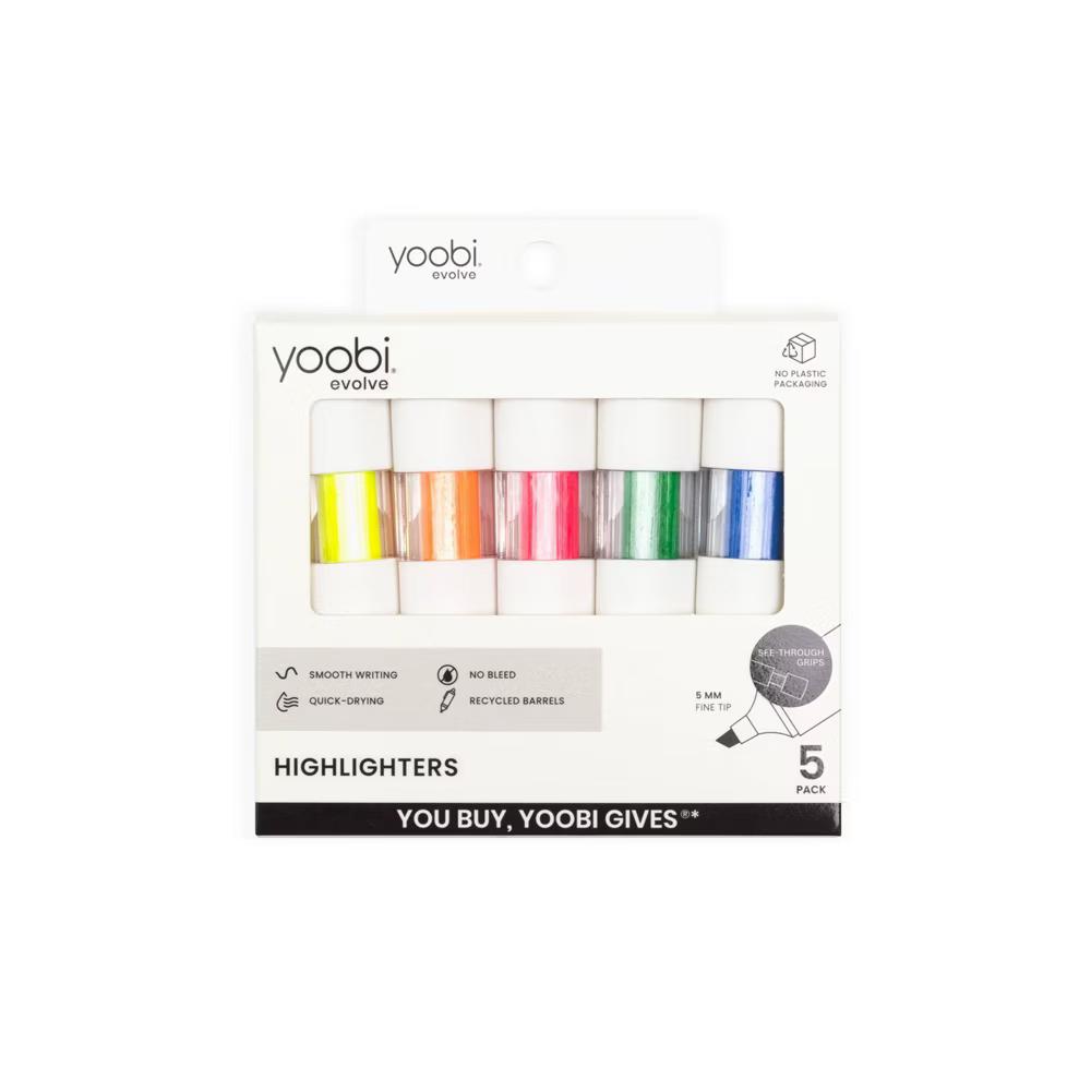Evolve 5pk Highlighters See-Through Barrel 5.0mm color Ink - Image 2