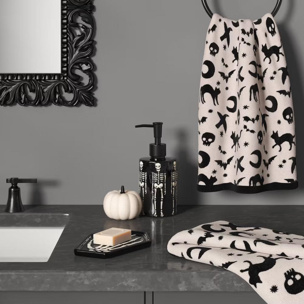 Halloween Skeleton Bathroom Tray Black - Image 3