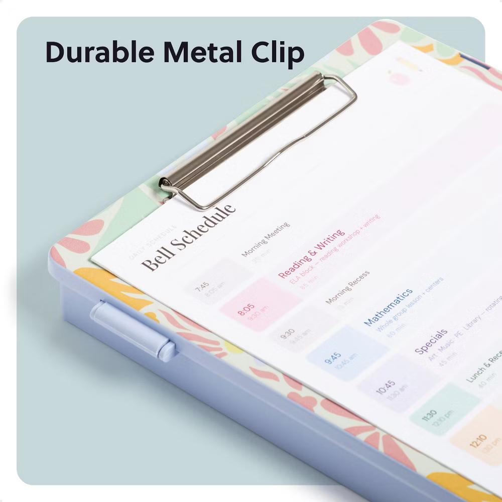 13" Floral Storage Clipboard Teacher Binder - Image 6