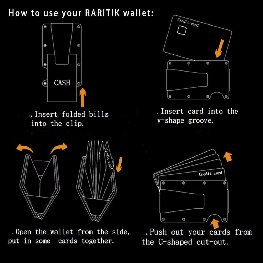 Maison Wallet for Men Aluminium RFID Card Holder with Money Clip - Image 4