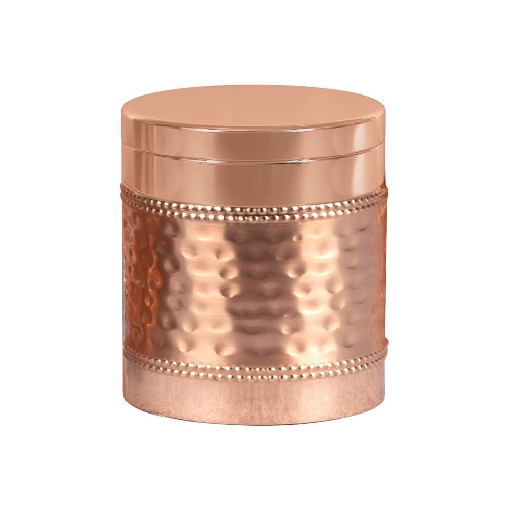 Stainless Steel Bathroom Vanity Countertop Storage Organizer Canister Jar Copper - Image 2