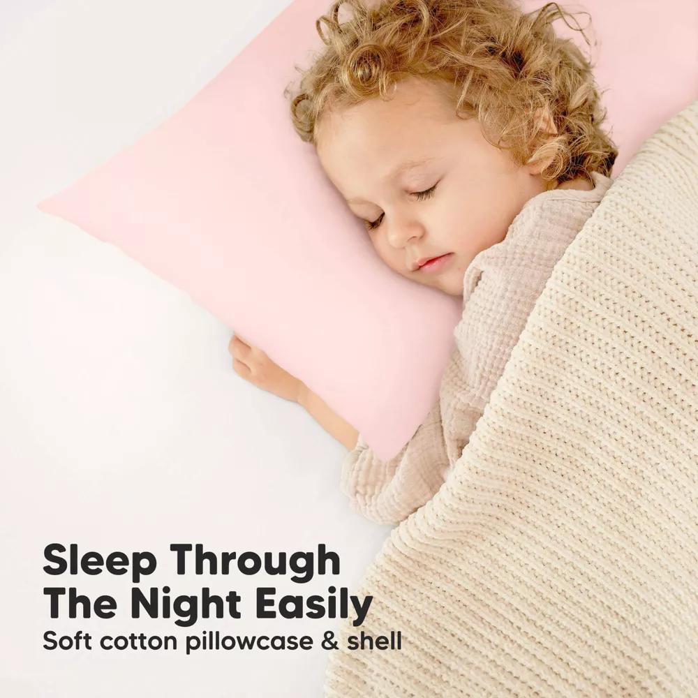 Jumbo Toddler Pillow with Pillowcase, 14X20 Soft Organic Toddler Pillows for Sleeping, Kids Travel Pillow - Image 29