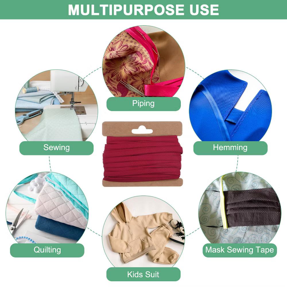 Cotton Durable Washable Double Fold Bias Tape Bias Tape 1 Pc - Image 28