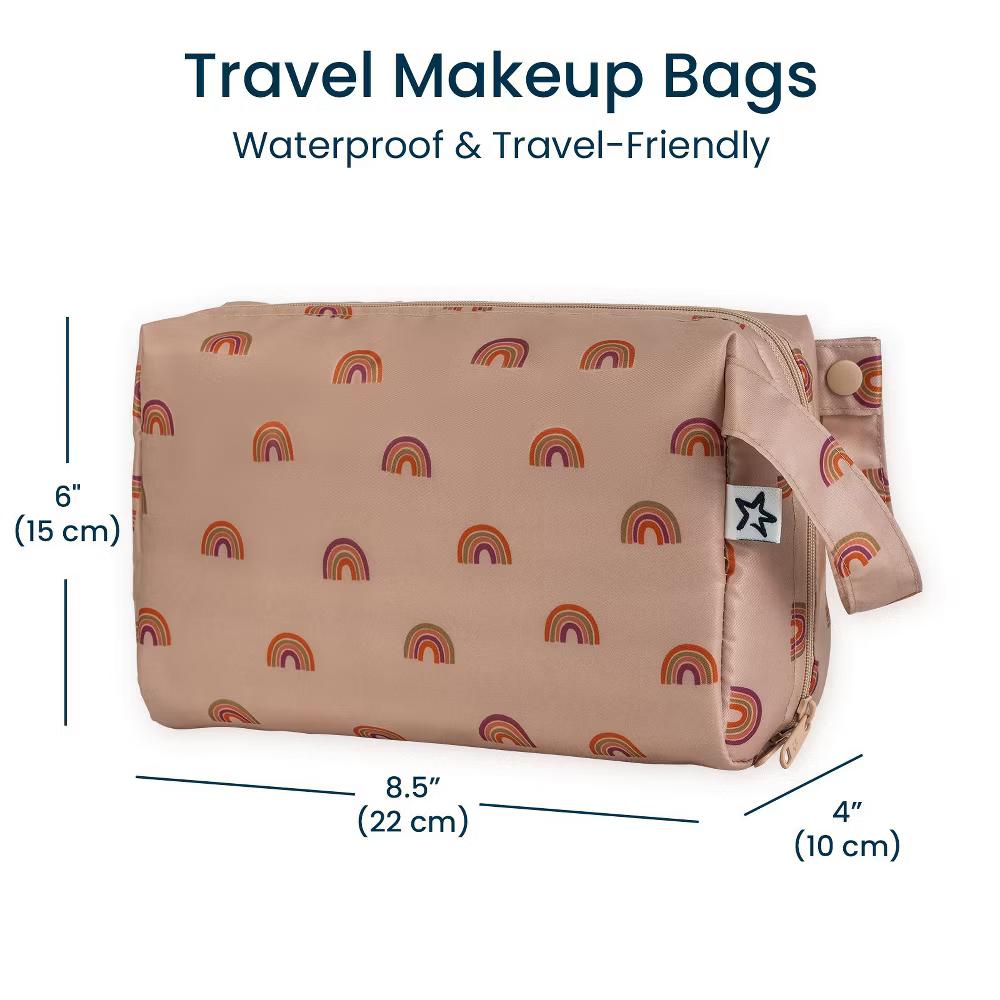 Waterproof Makeup Bag – Portable Travel Cosmetic Organizer with Handle and Secure Zipper - Image 33