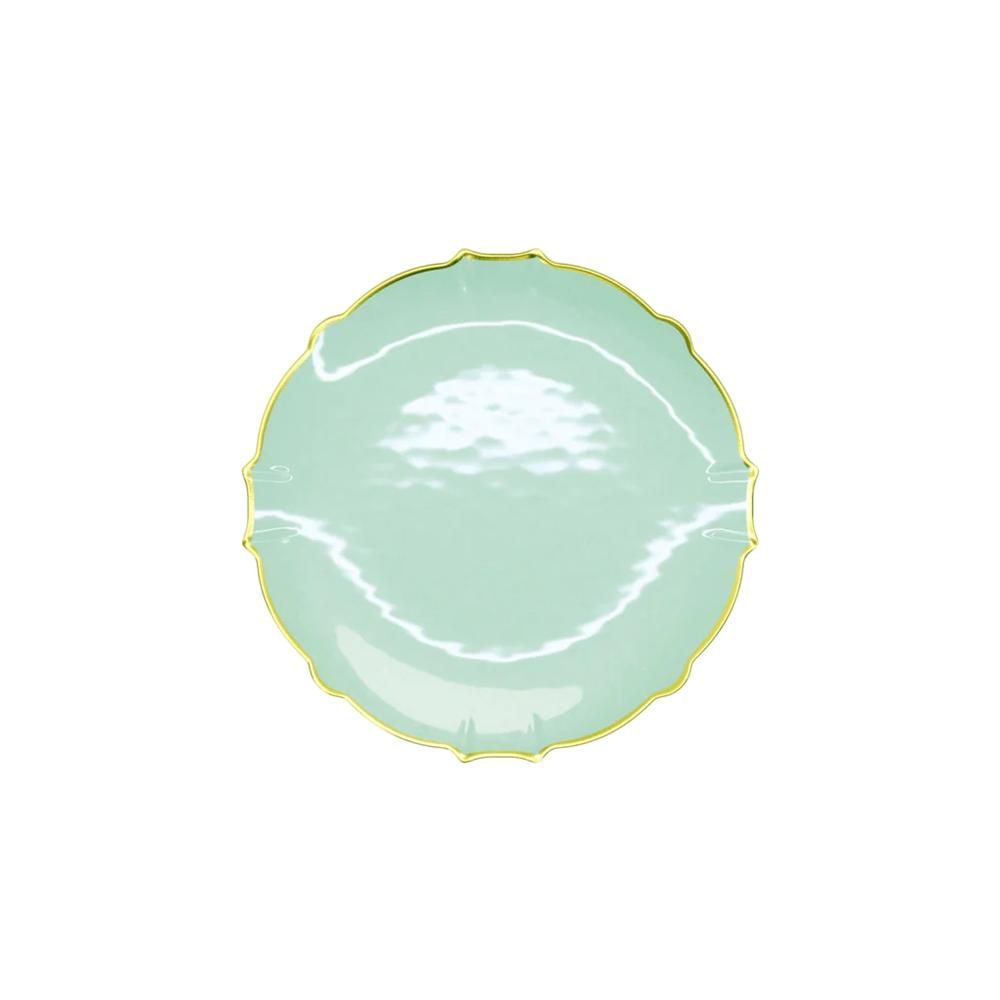 Trendables 40 Pieces Plastic Disposable Wedding Plates Set - 20 7.5" & 20 10" Thin & DelicateTinted Petals Plates with Rim - Image 62