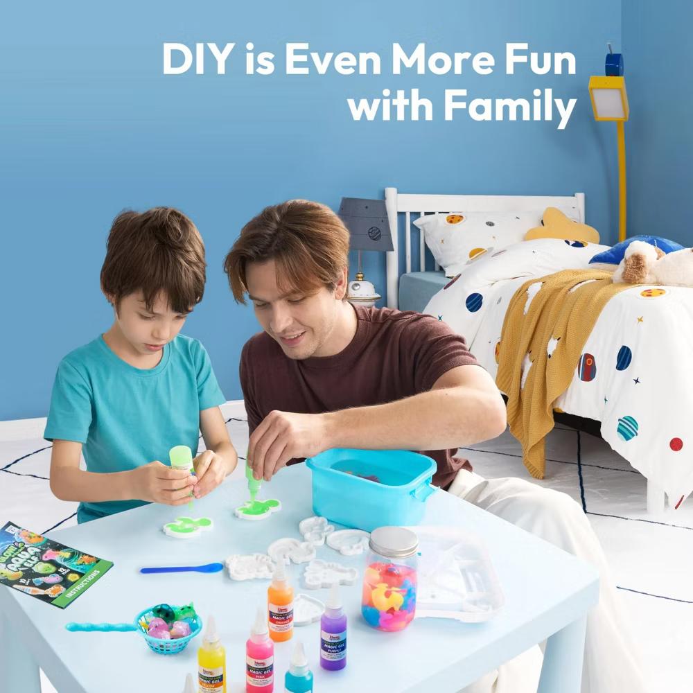 Magic Water Elf Toy Kit - 2 Styles, Fairy Water Gel Toy with 10 Magic Gels, 12 Molds, DIY STEM Arts and Crafts, Birthday Gifts for Kids Age 3 - Image 9