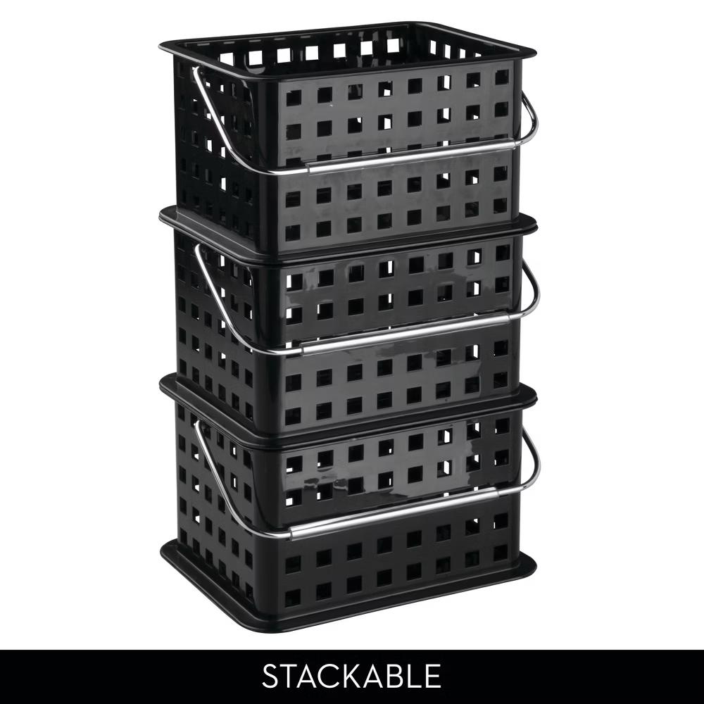 Portable Small Shower Caddy for Dorm or Bathroom, 3-Pack, White - Image 3