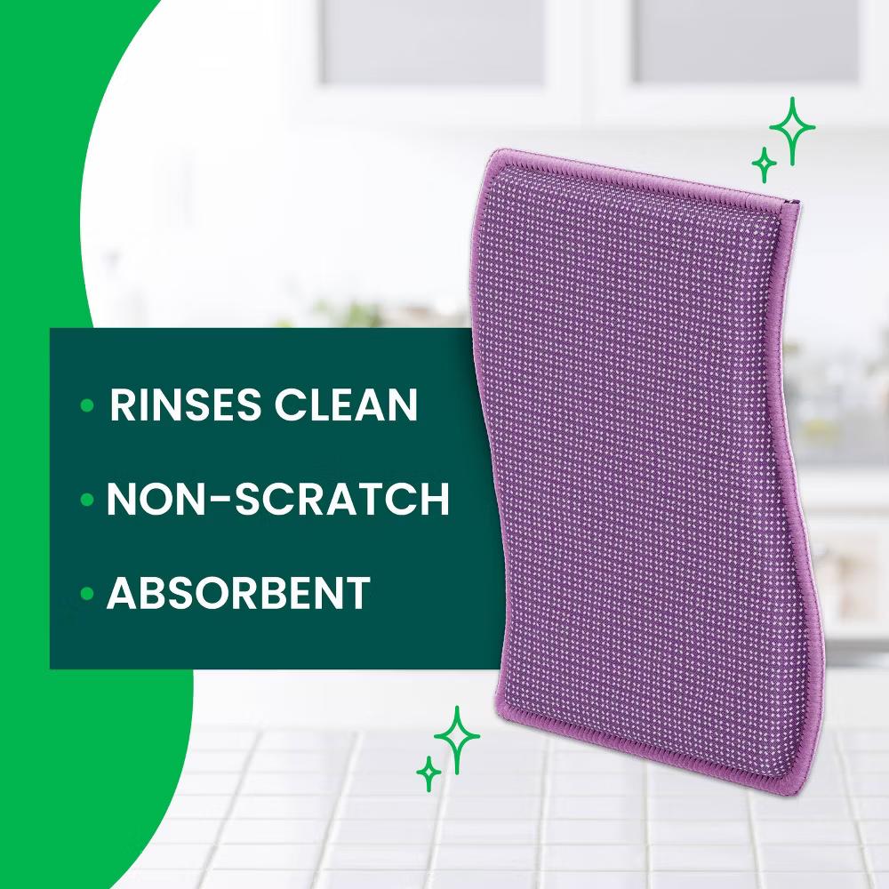 Stay Clean Non-Scratch Multipurpose Scrubbing Pads - 2ct: Microfiber, Reusable - Image 3