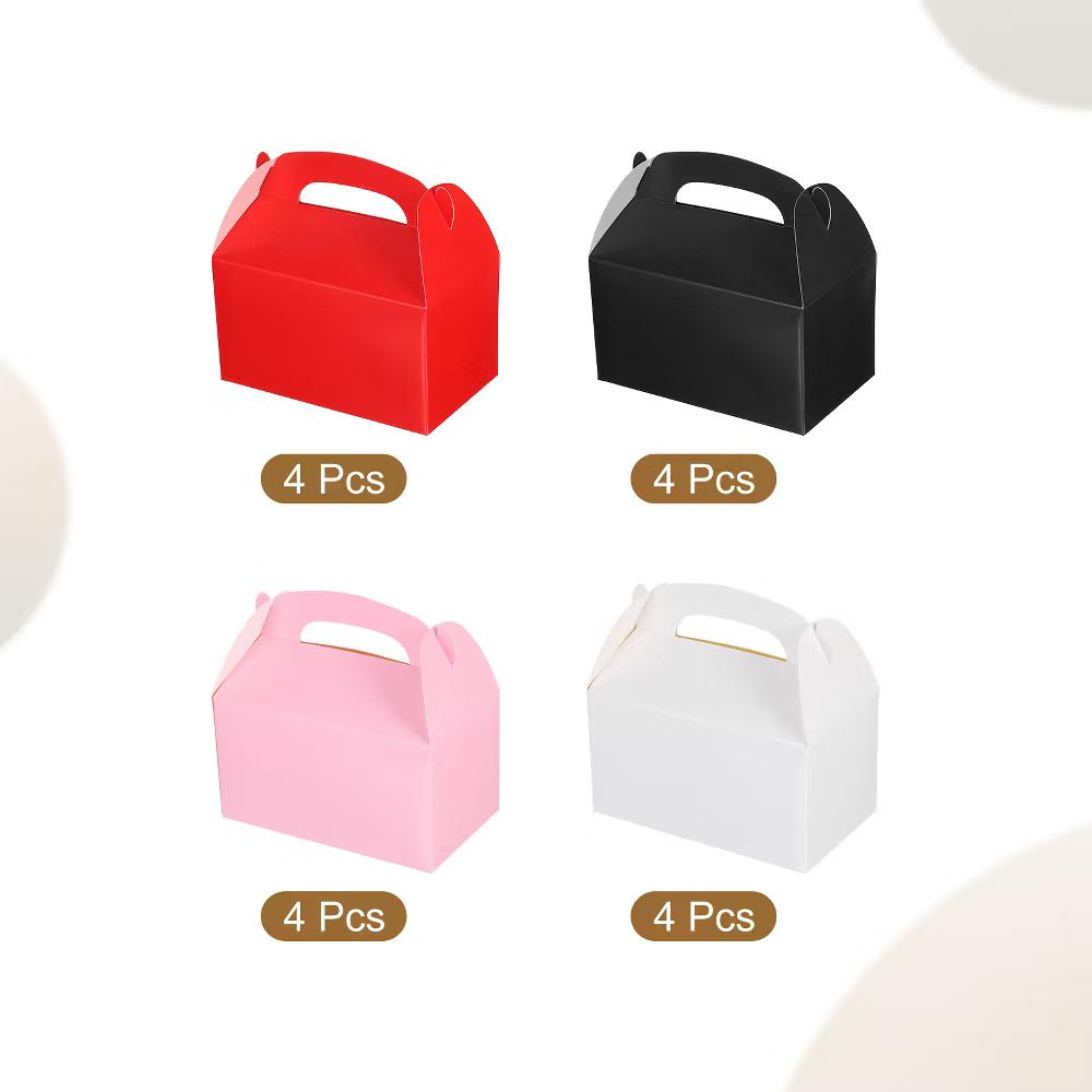 Weddings Christmas Sturdy Structure Gift Wrap Box Favor Box with Handles 16 Pcs - Image 15