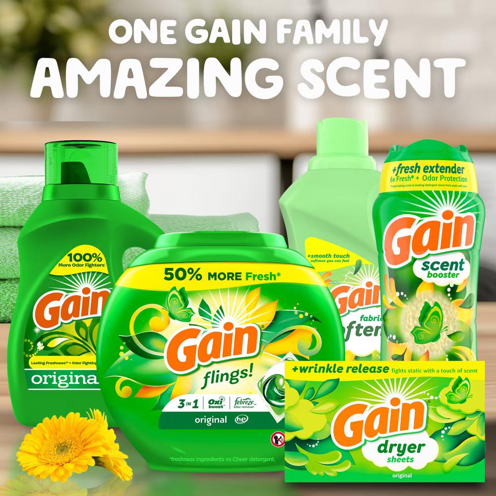 Gain Original Fireworks In-Wash Laundry Scent Booster Beads - Image 9