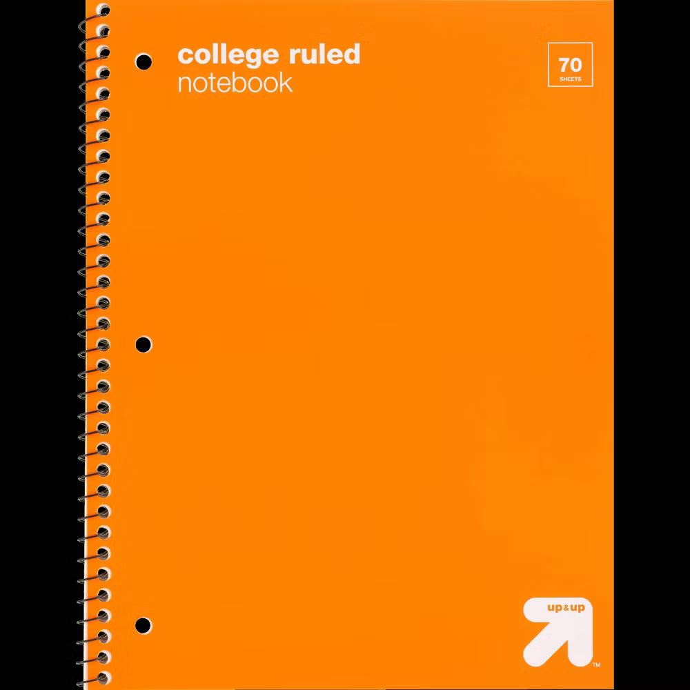 College Ruled 1 Subject Flexible Plastic Cover Spiral Notebook - Image 12