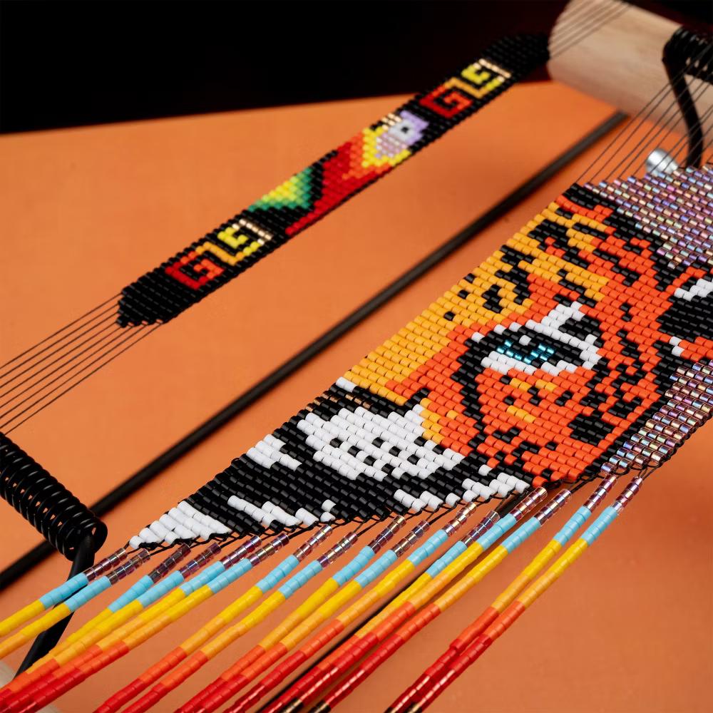Bead Loom Kit, Seed Bead Loom Kit for DIY Necklace Bracelet Weaving Jewelry Making - Image 3