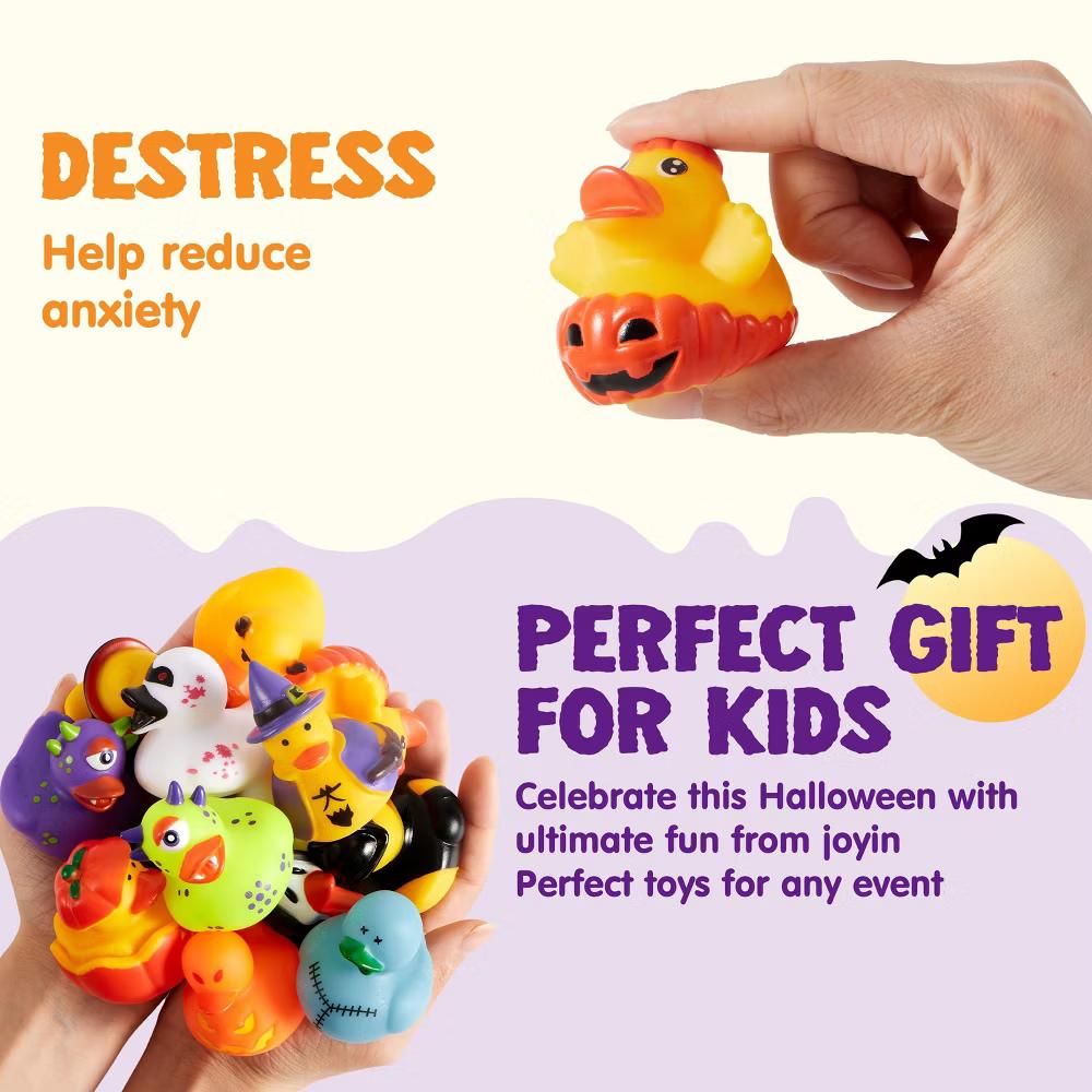 Halloween Party Supplies, Rubber Ducks Party Toys for Halloween Goodie Bag Fillers Decorations School Classroom Game Prizes Baby Bath Toy - Image 33