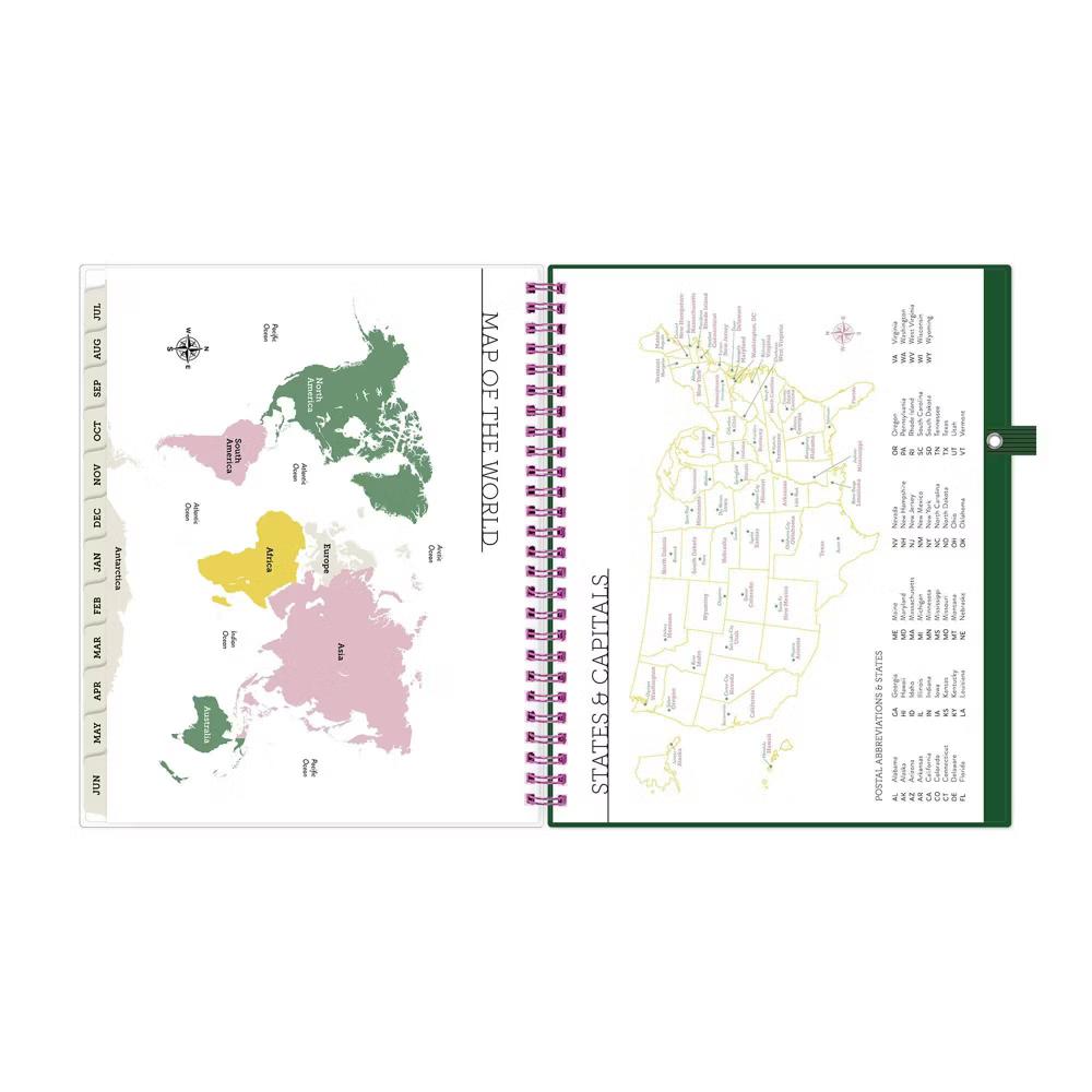 Blue Sky Your Year College Weekly/Monthly Planner Wirebound 7"x9" Green Date - Image 3