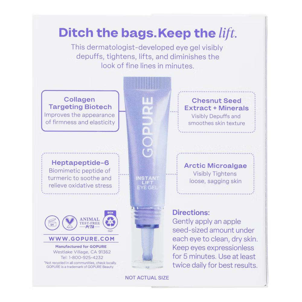 goPure Instant Eye Lift Gel - 0.34oz
