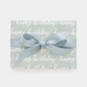118"x30" 'Happy Birthday' Script Gift Wrapping Paper Mint Green
