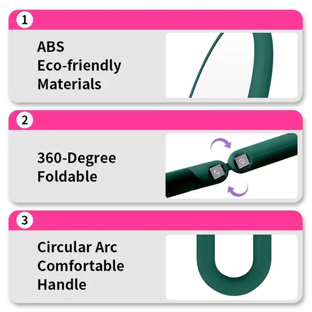 Mber Hand Mirror For Makeup Mirror 2-Sided 1X 10X Magnifying Mirror, Travel Mirror With Stand, Foldable Handheld Mirrors with Handle, Green - Image 5
