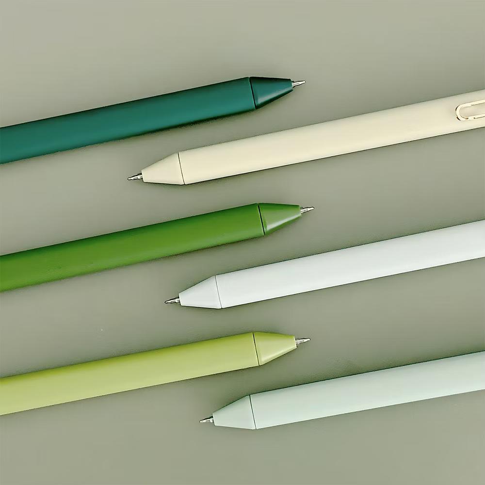 Retractable Black Ink Gel Pens, 0.5mm Fine Point, Black ink, Set of 6 - Image 10