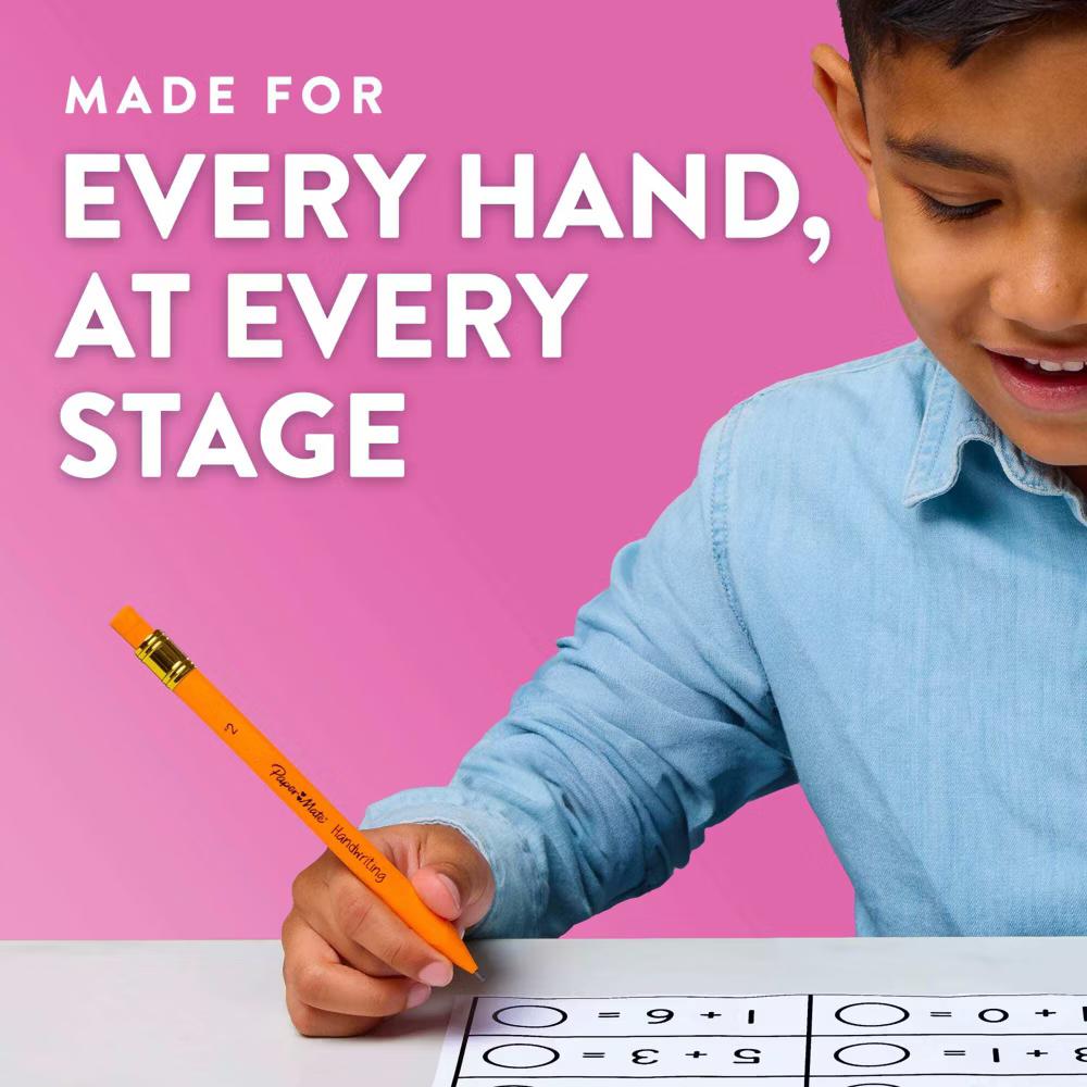 Paper Mate Handwriting 5pk #2 Mechanical Pencils with Eraser and Refill 1.3mm Assorted Colors: School Supplies for Kids - Image 6