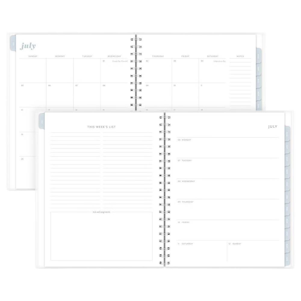 Essentials 8.5"x11" 2026-2027 Large Student Weekly/Monthly Frosted Poly Blue Stripe - Image 6