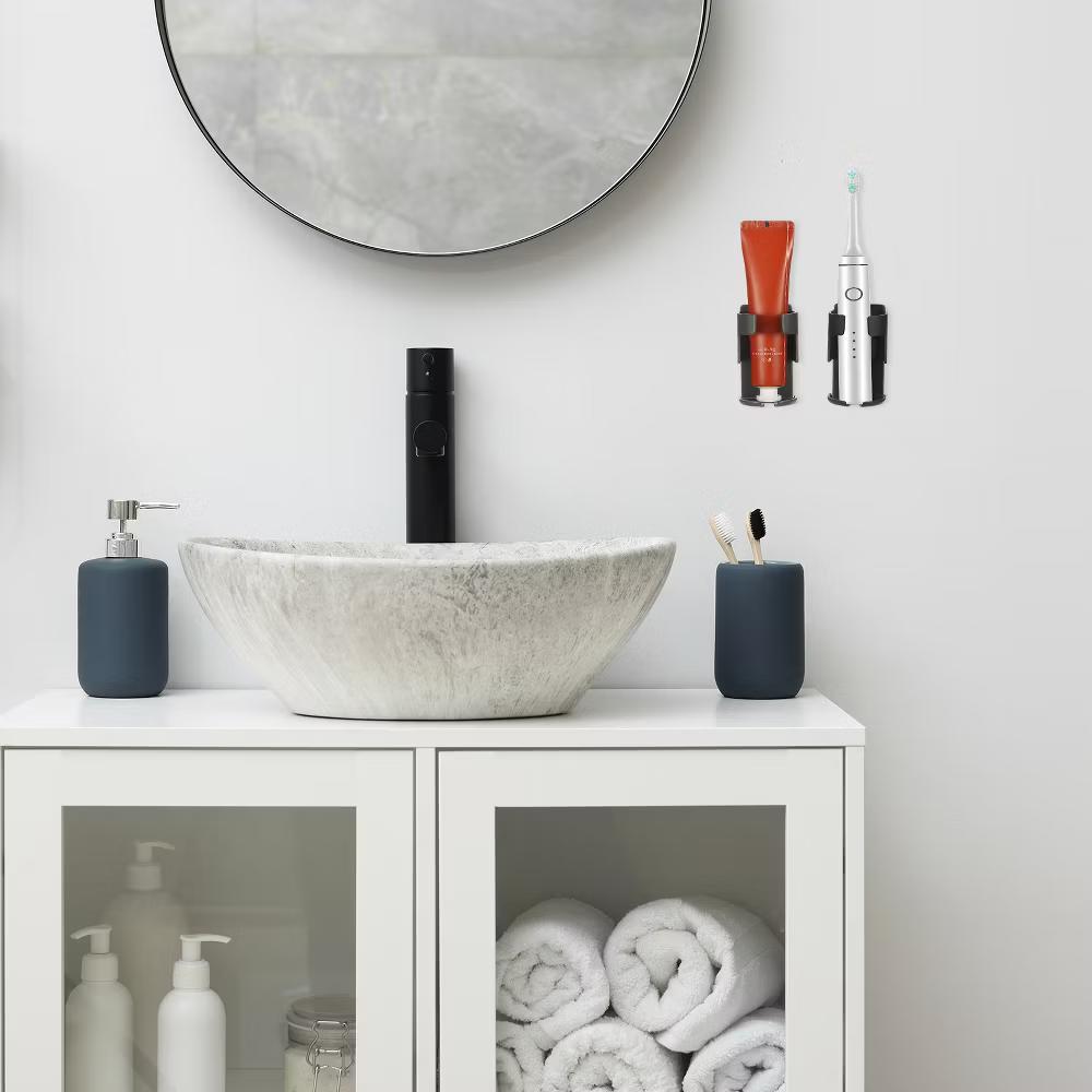 Electric Toothbrush Holder, Wall Mounted Aluminum Toothbrush Organizer - Image 6