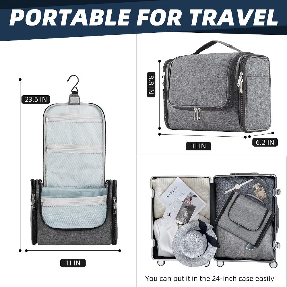 Large Capacity Toiletry Bag for Women and Men, Hanging Toiletry Organizer Cosmetics Makeup Bag - Image 42