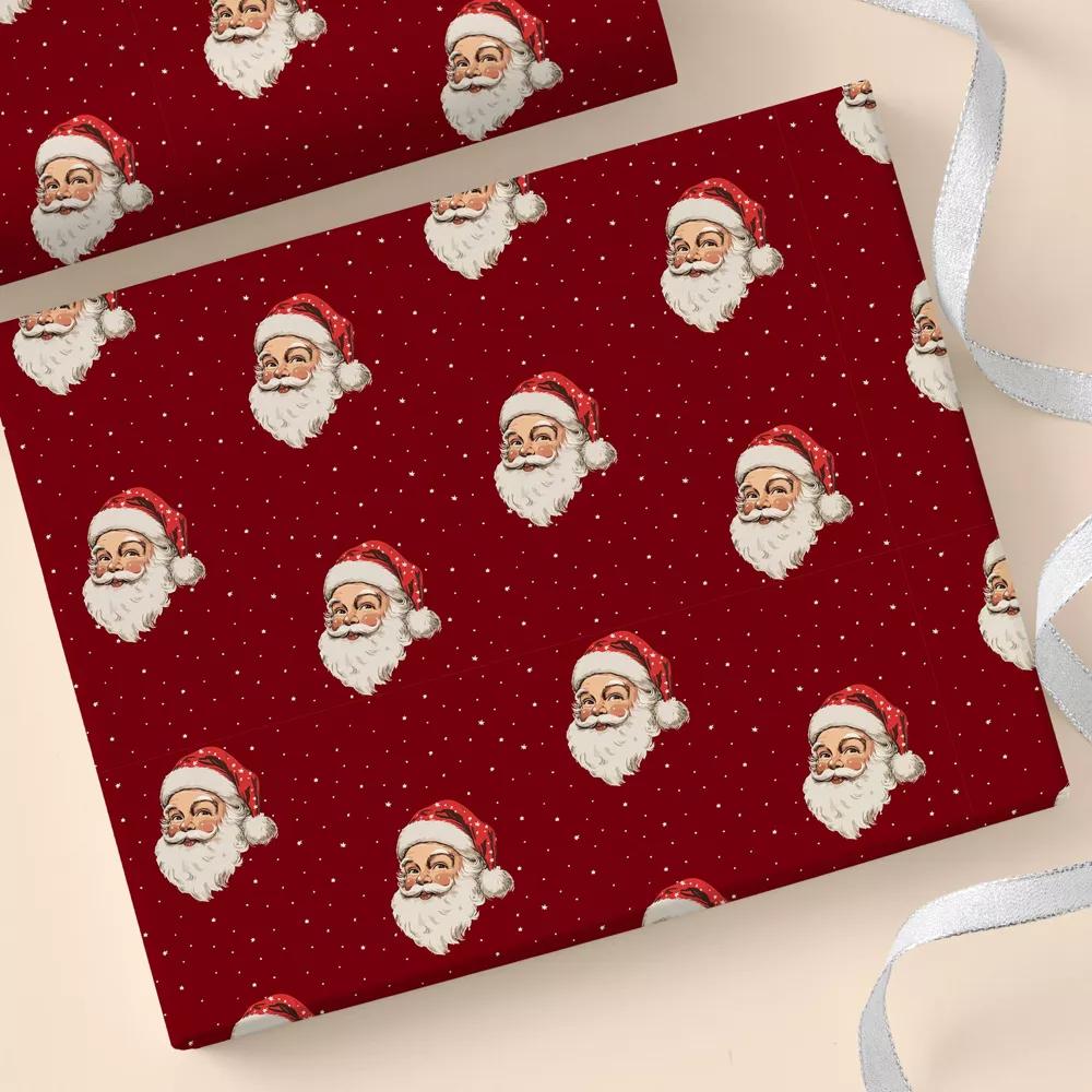 Personalization Mall Vintage Santa Wrapping Paper Roll - Image 3