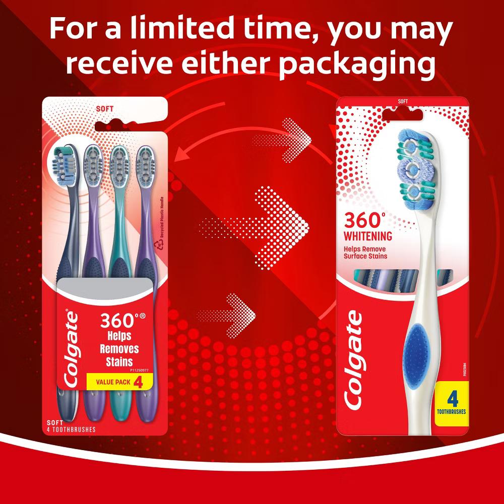 360 Optic White Whitening Manual Toothbrush - Soft - Image 10