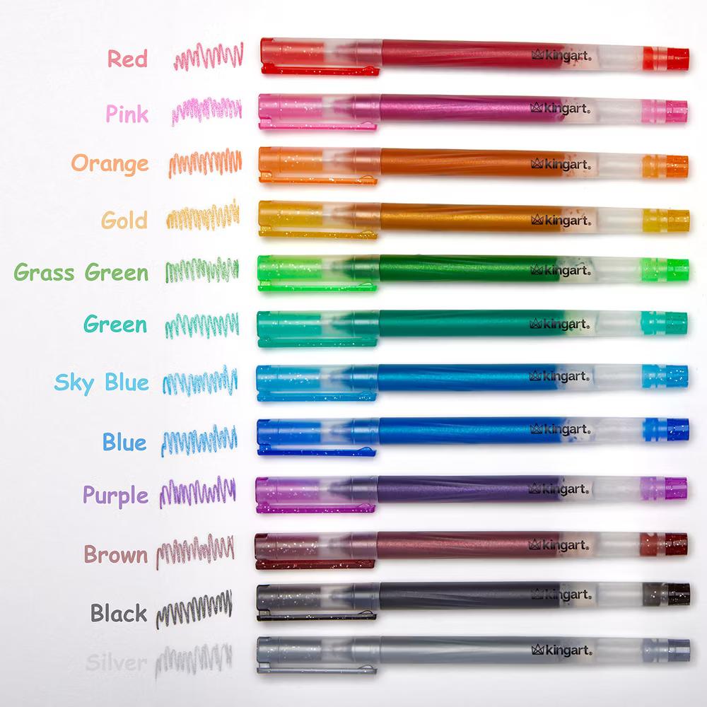 Gel Pens 12 Glitter Colors - Image 6