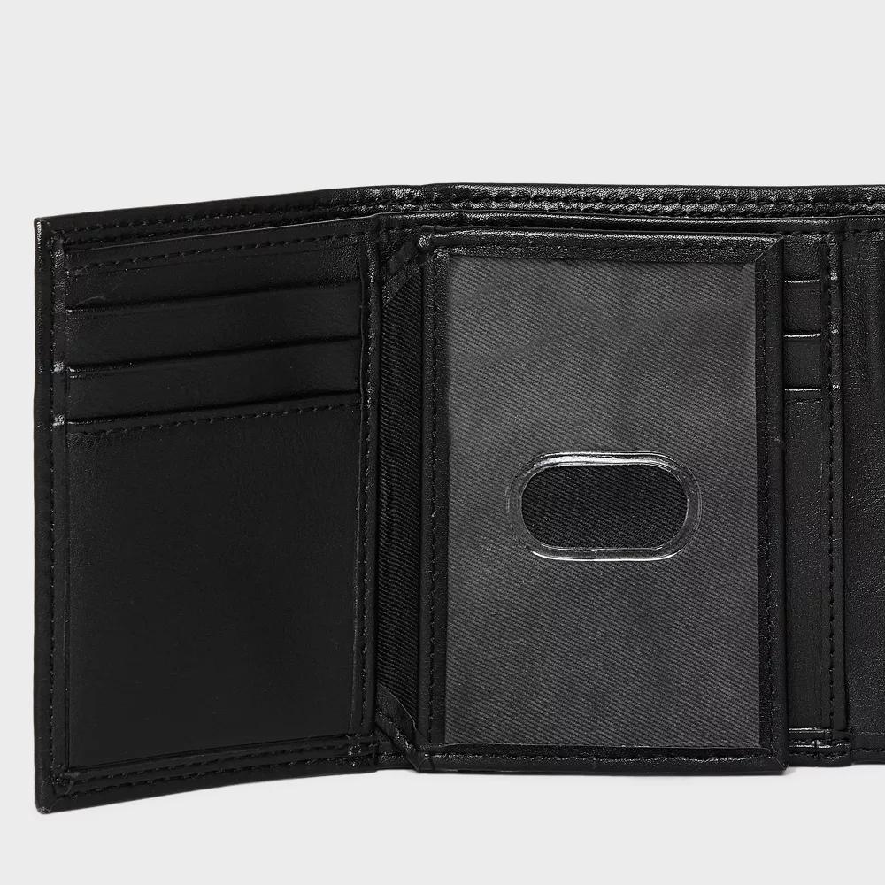 Men's RFID Trifold Wallet - Black - Image 6