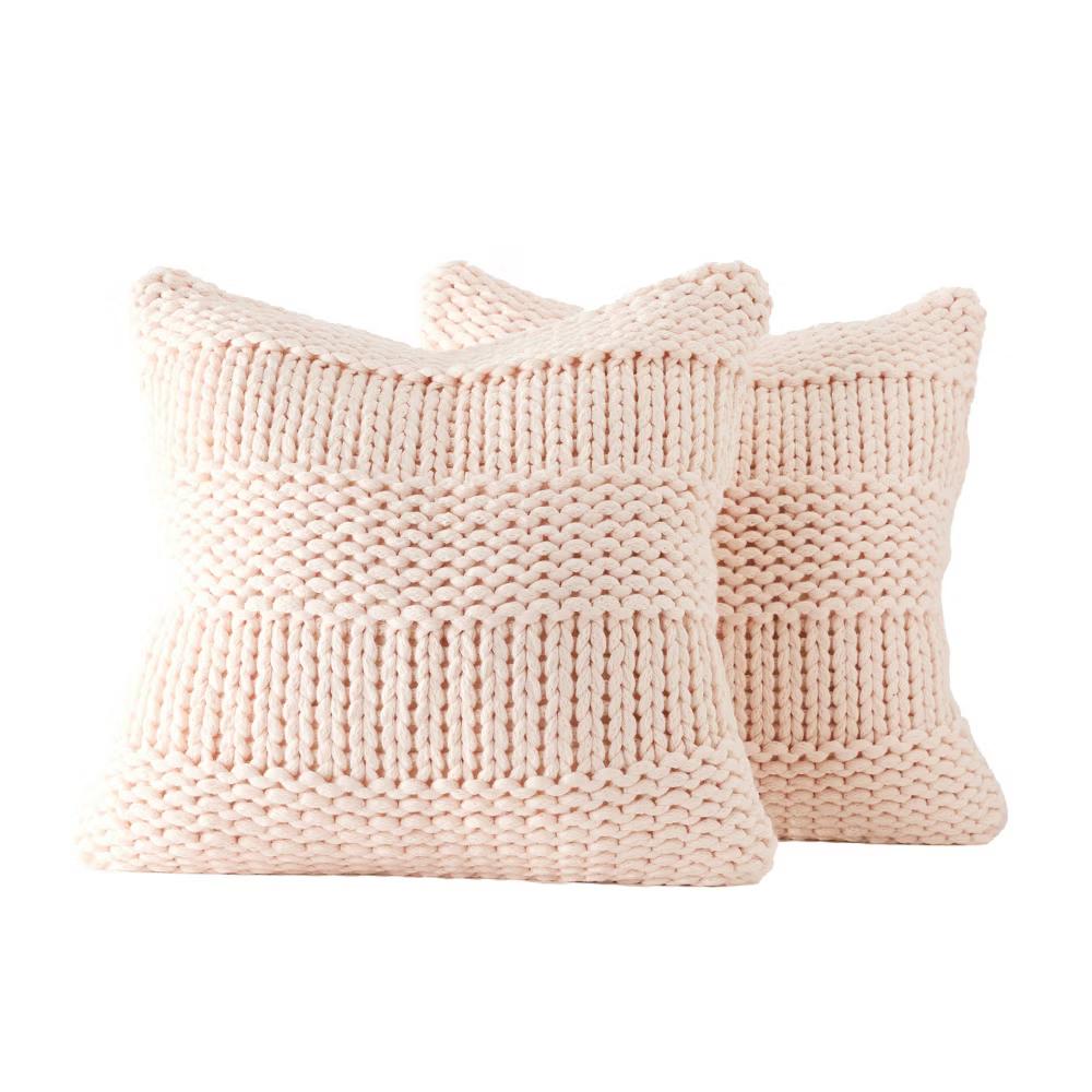 Cozy Chunky Knit Throw Pillow Cover And Pillow Insert - Image 48
