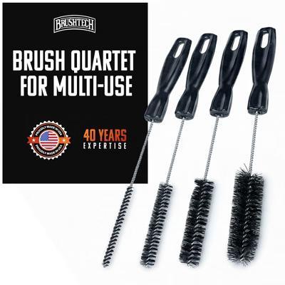 BRUSHTECH Multi-Use Brush Quartet Precision Cleaning Scrub Tools Nylon Bristles Household Workshop Brushes 4 Count - Image 3