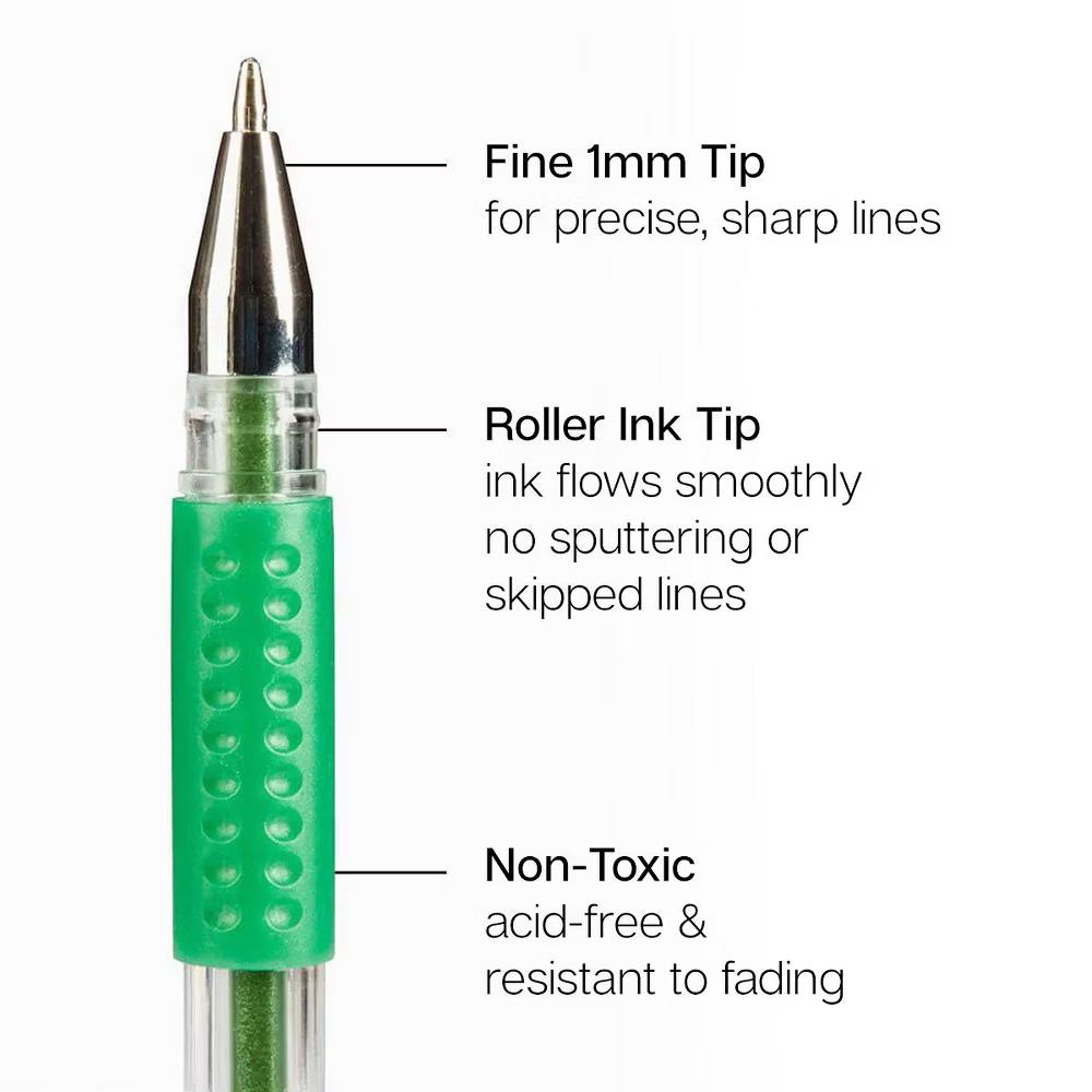 Gel Pens, Soft Grip, 30 Glitter Colors - Image 9