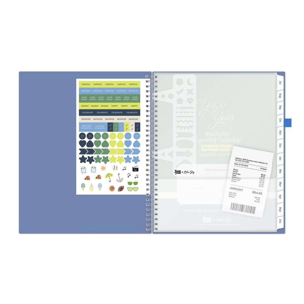Blue Sky Your Year Parent Weekly/Monthly Planner Wirebound 8.5"x11" Blue Plans - Image 11