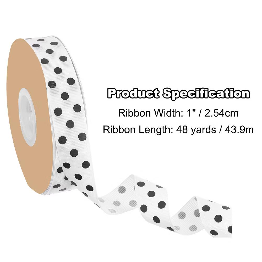 Wired Edge Craft Embellishments Polka Dot Grosgrain Ribbon 48 Yards - Image 20