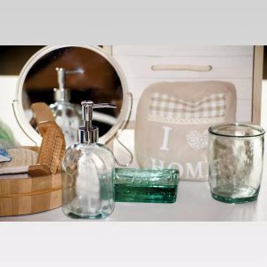 Recycled Glass Soap Dish Clear