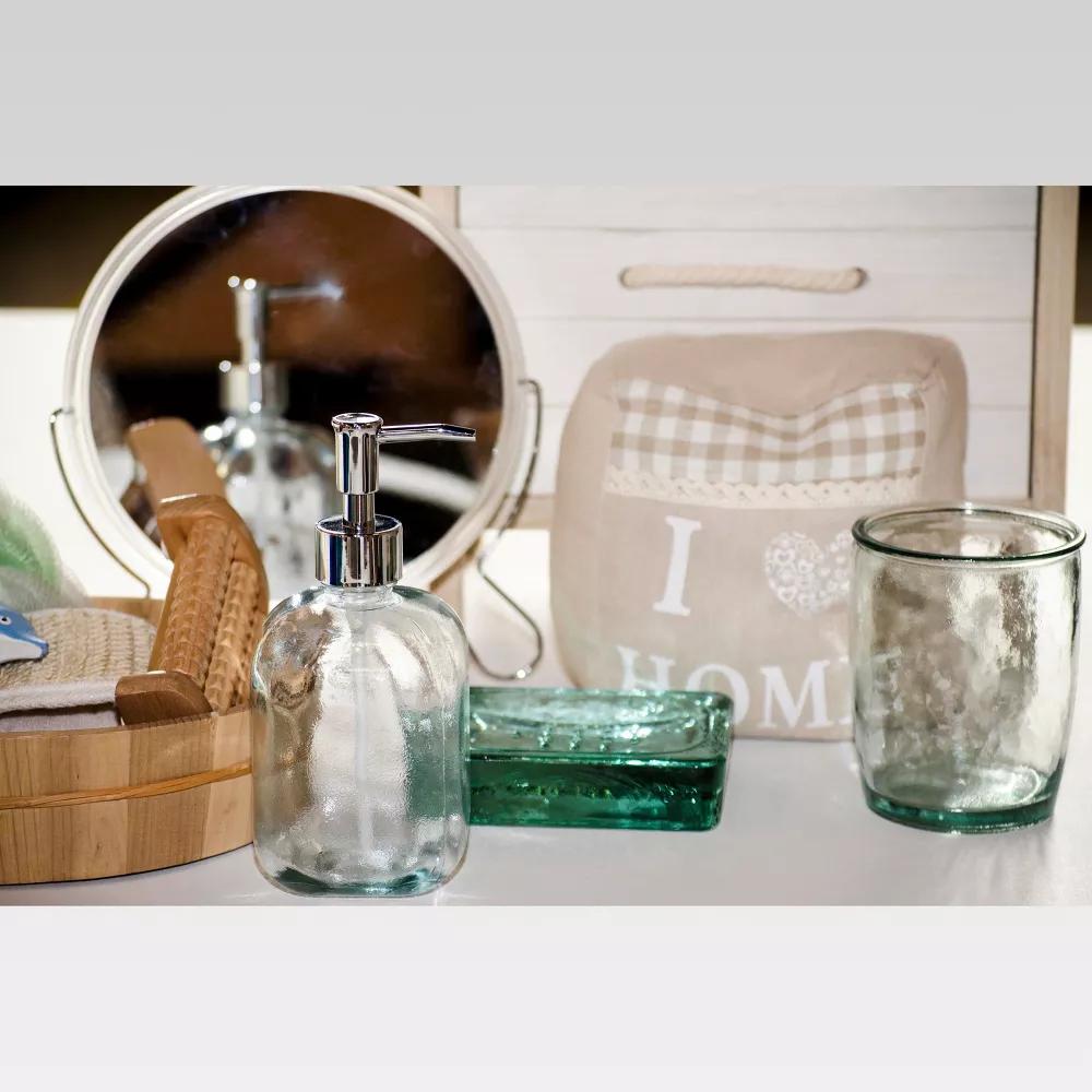 Recycled Glass Soap Dish Clear