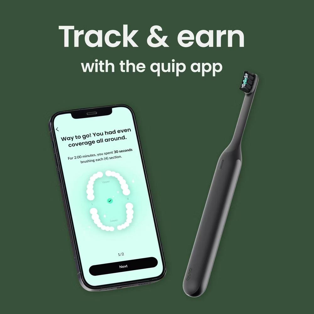 quip Ultra Next Generation Smart Sonic Electric Toothbrush with Travel Case - Image 5