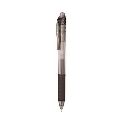 EnerGel- Gel Pen, Retractable, Fine 0.5 mm Needle Tip, Black Ink, Clear/Black Barrel, 24/Pack