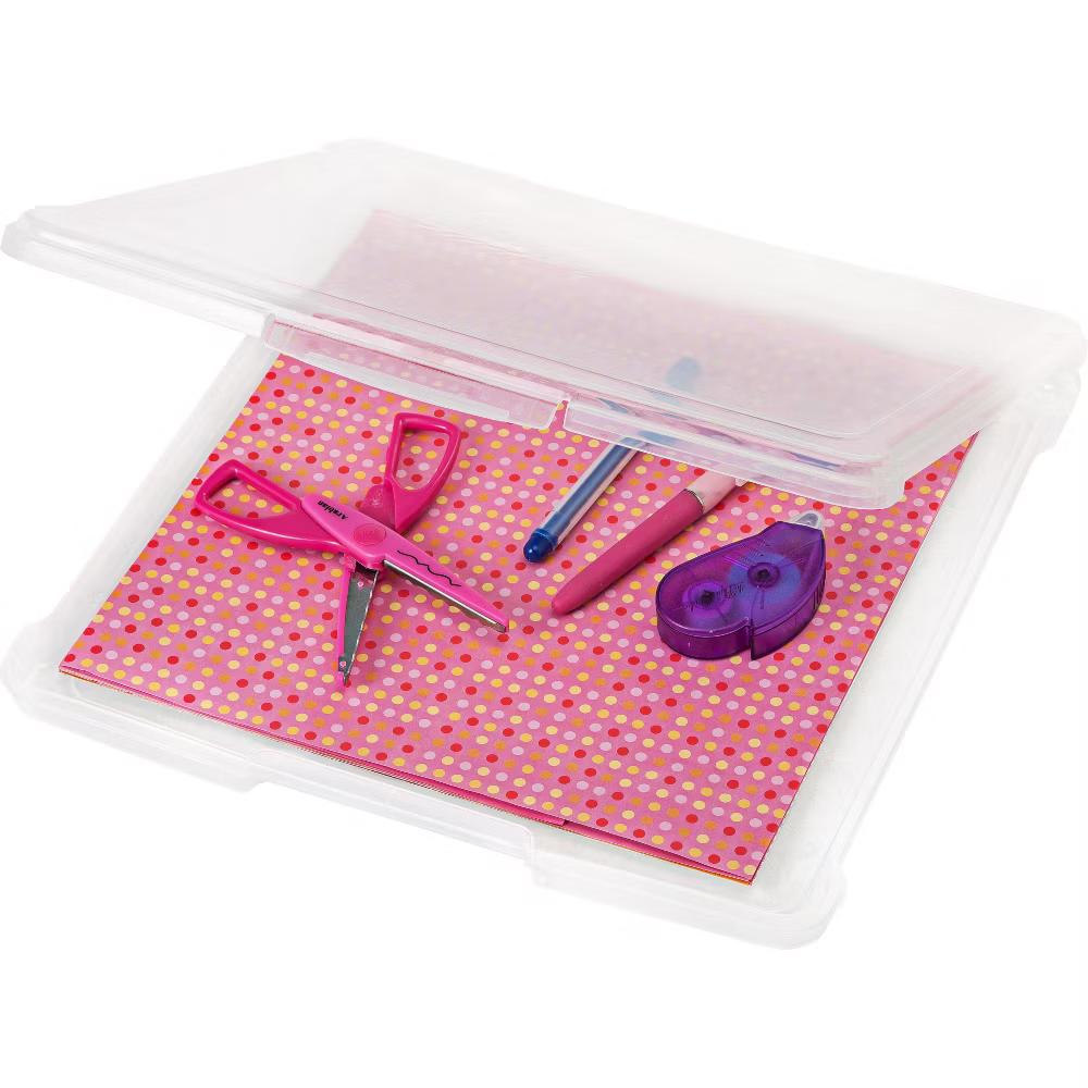 USA Paper Thick Portable Plastic Scrapbook Storage Snap Tight Cases - Image 2