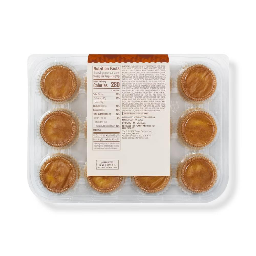 Harvest Pumpkin Spice Mini Cupcakes - 10oz/12ct - Image 3