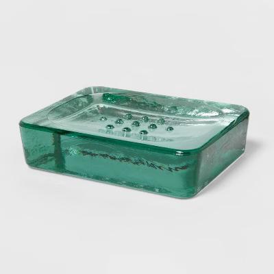 Recycled Glass Soap Dish Clear - Image 5